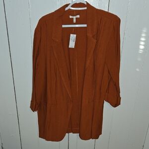 Maurices Rust Orange Open Blazer